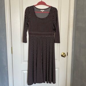 Max Studio Polka Dot Midi Dress